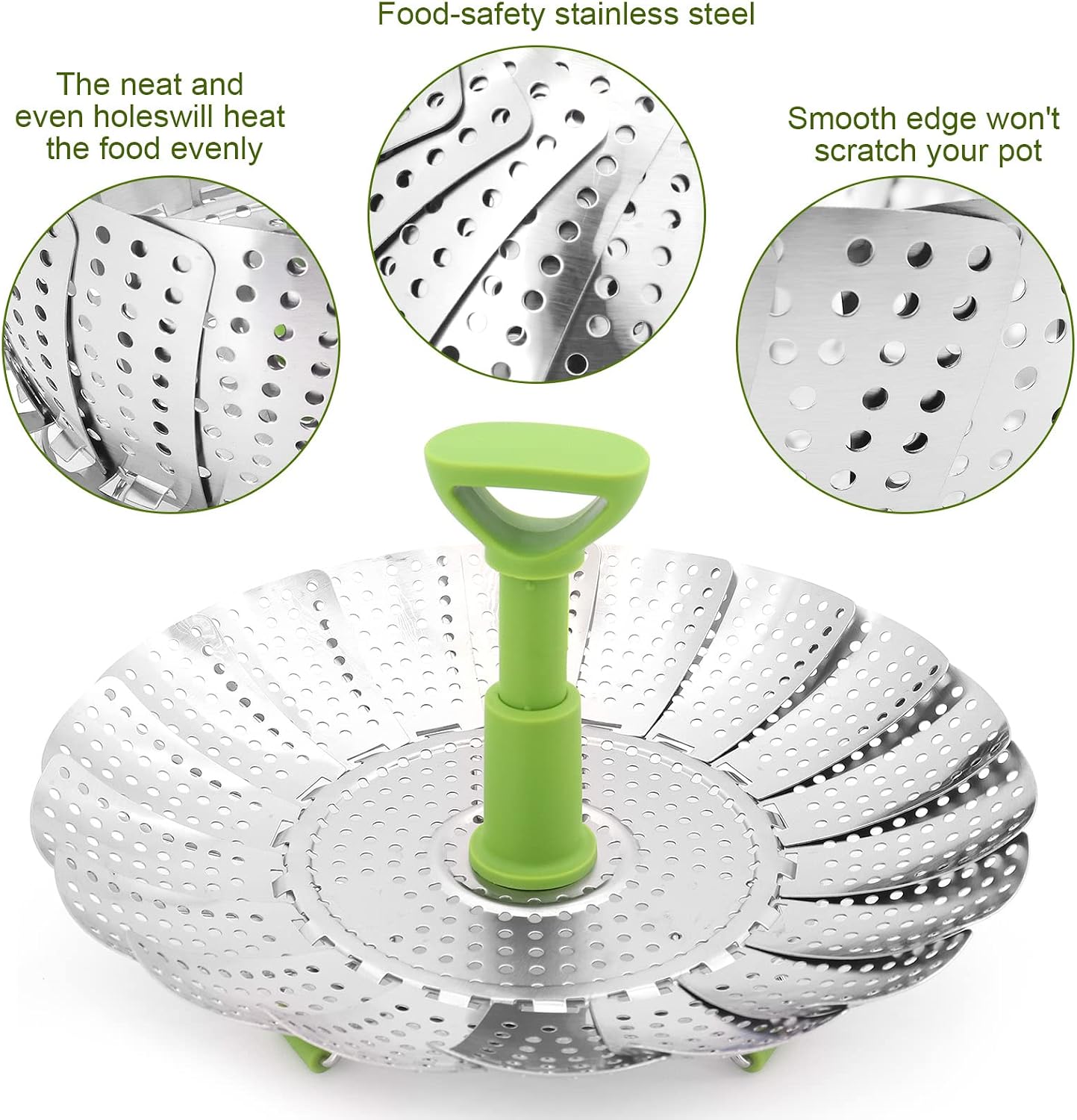 Vegetable Steamer Basket for Cooking Food, Stainless Steel Veggie Steam Basket for Pot 🥦