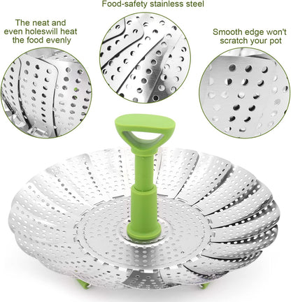 Vegetable Steamer Basket for Cooking Food, Stainless Steel Veggie Steam Basket for Pot 🥦
