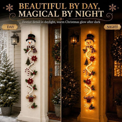 Glowing Christmas Door Hanger, Lighted Vertical Holiday Decor 🎄
