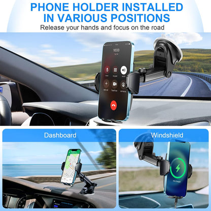 Car Phone Holder 2026 Ultimate Phone Holder for Your Car Windshield Dashboard Cell Phone Car Mount📱