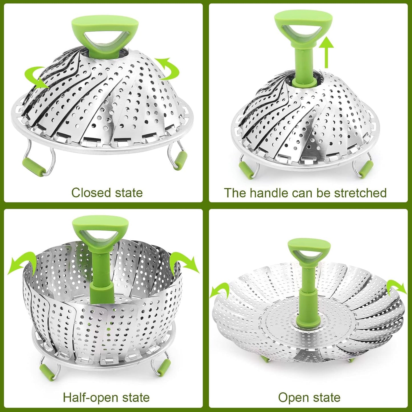 Vegetable Steamer Basket for Cooking Food, Stainless Steel Veggie Steam Basket for Pot 🥦