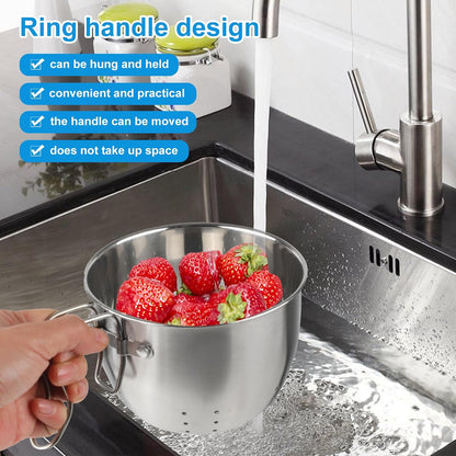 Stainless Steel Sink Hanging Drain Basket, with Handle Fast Draining🚰