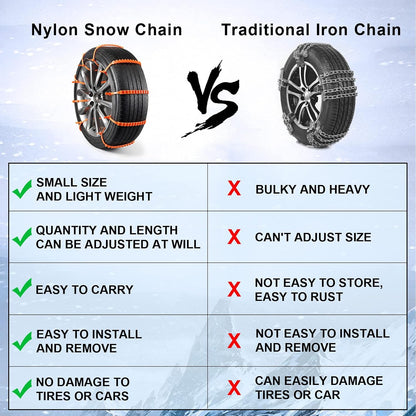 10 Pcs Winter Car Snow Chains Universal Anti-Skid Tire Chain ❄️