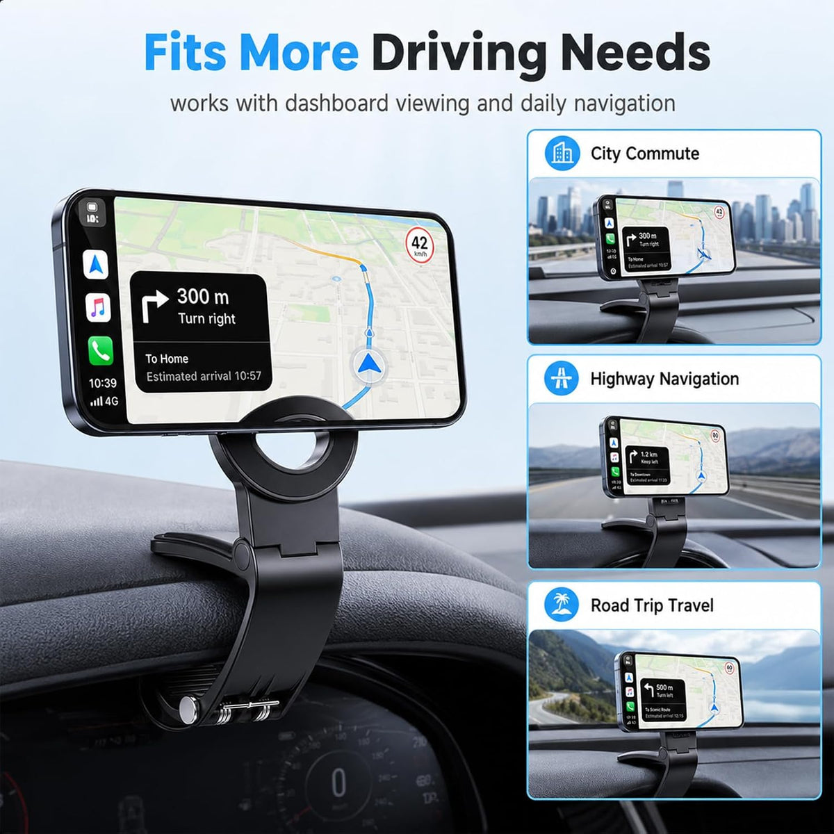 Magnetic Car Phone Holder | Dashboard & Sun Visor Foldable Mount📱