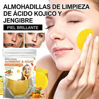 Turmeric & Kojic Acid Cleansing Pads,20pcs🟡