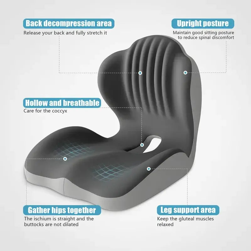 Memory Foam Lumbar Cushion for Car & Office🪑