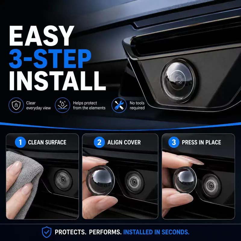 2 Pcs Mirror Shape 360 Panoramic Rearview Car Camera Lens Cover 🚗
