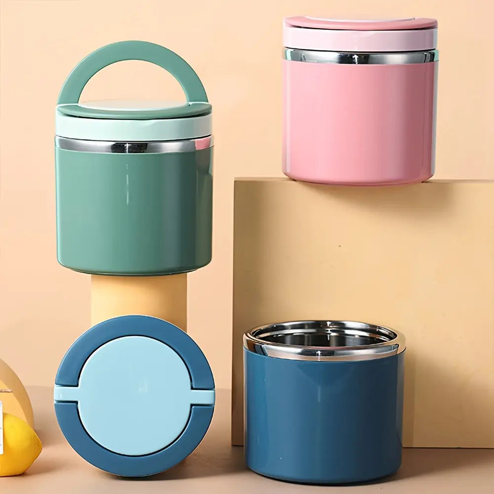 Stainless Steel Bento Style Boxed Lunch Box with Handle🍱