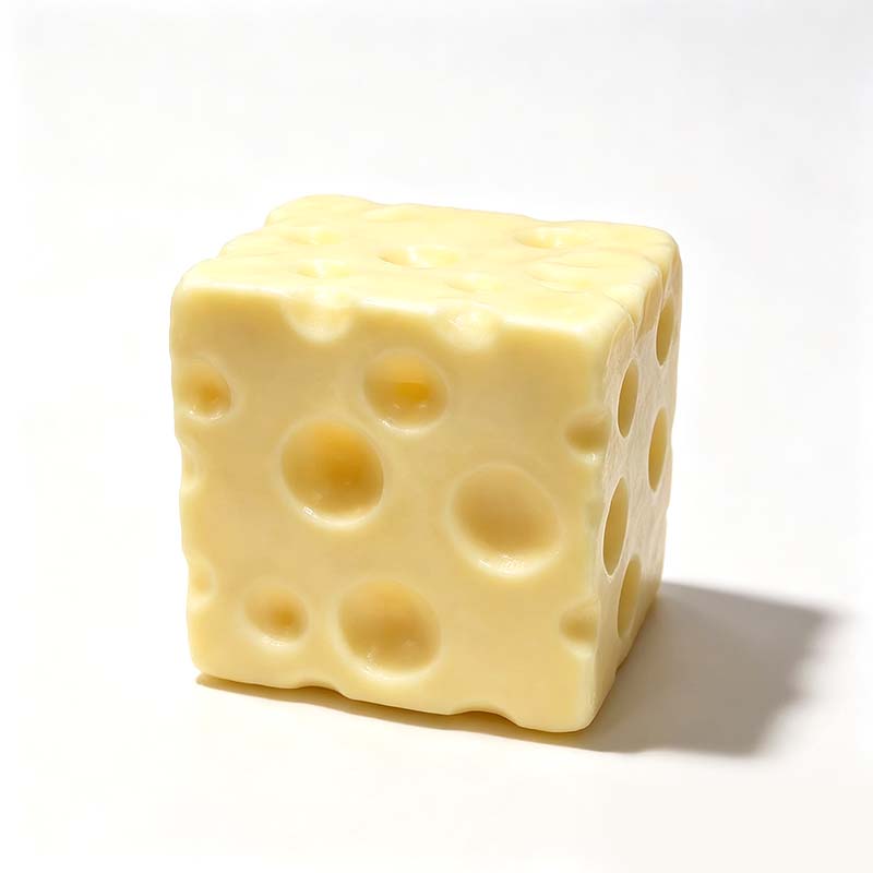 Cheese Cube Squishy Toy - Soft Moldable Petroleum Jelly-Filled Squeeze Ball🧀