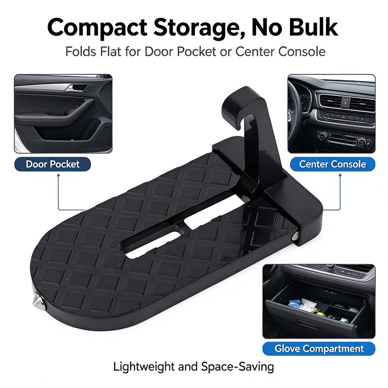 Car Door Step with Safety Hammer, Automotive Compact Anti-Slip Roof Latch Hook Ladder 🚙