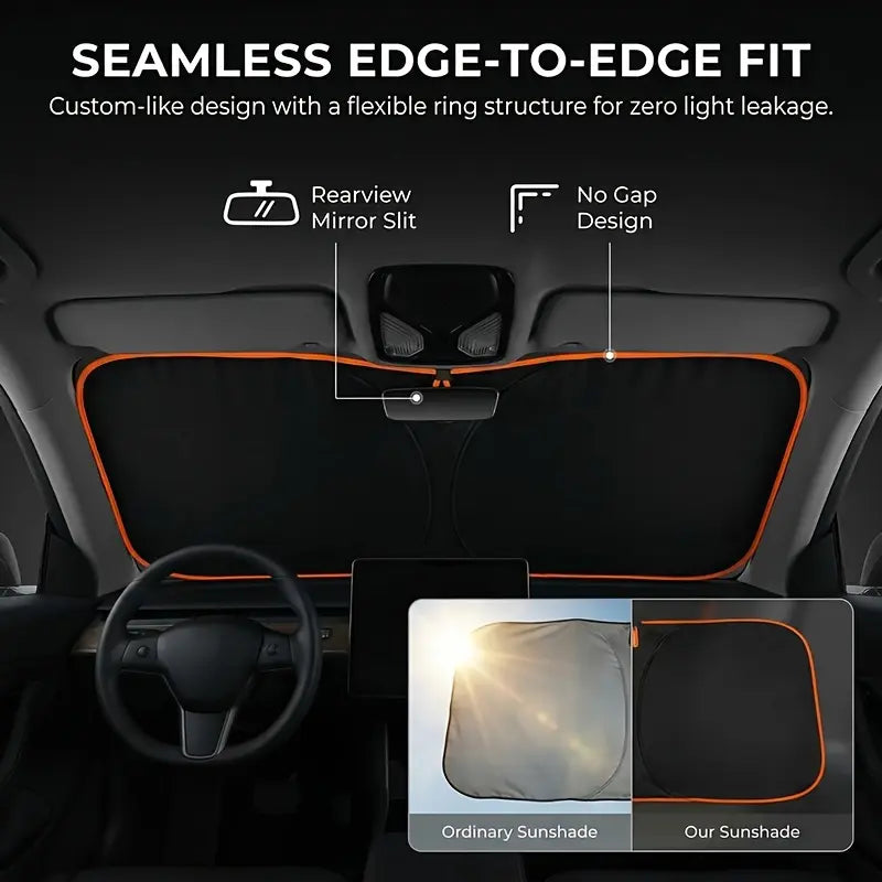 2026 New Portable Heat-Insulating Vehicle Sunshade, Upgraded Thickened Front Window Sun Shade☀️