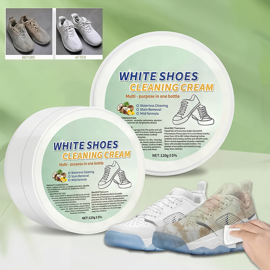 White Shoe Cleaning Cream with Sponge Applicator👟