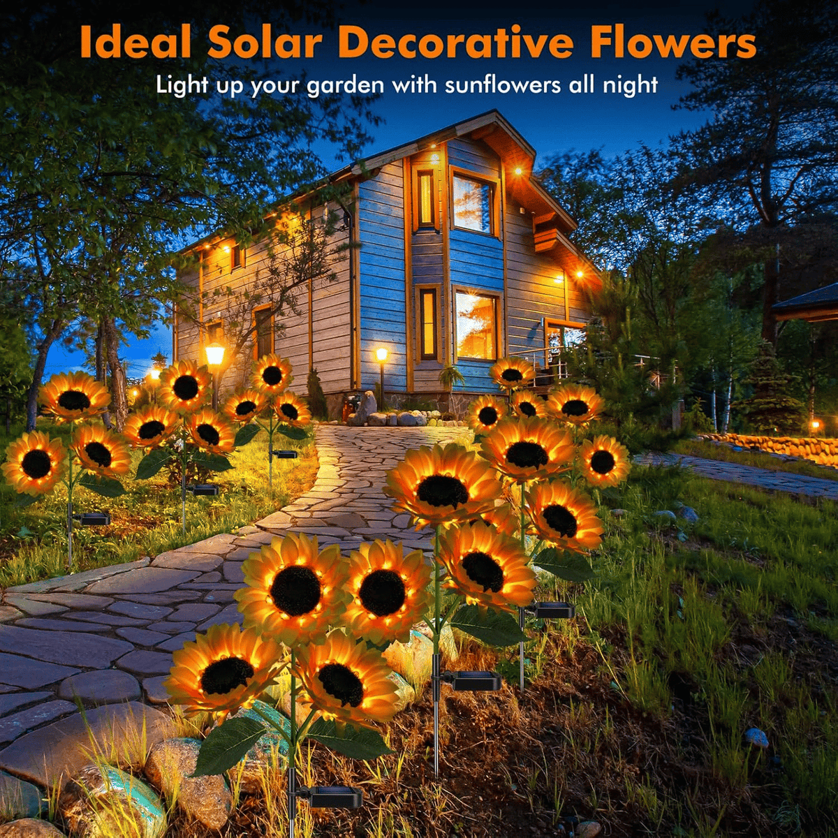 🌻Solar Sunflower Garden Lights – Realistic LED Flower Stakes