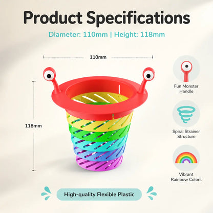 Rainbow Expandable Sink Strainer Basket, Rotatable Retractable Kitchen Sink Drain Filter🚰