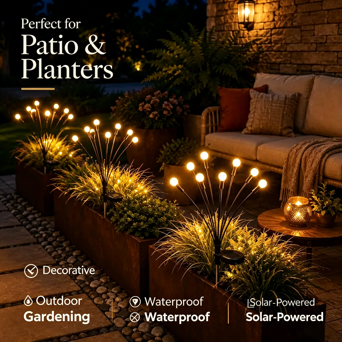 Solar Firefly Garden Lights, 2 Pack🌟
