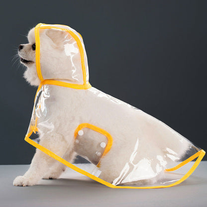 Transparent Thick Cape Dog Raincoat for Small Medium Dogs 🐶