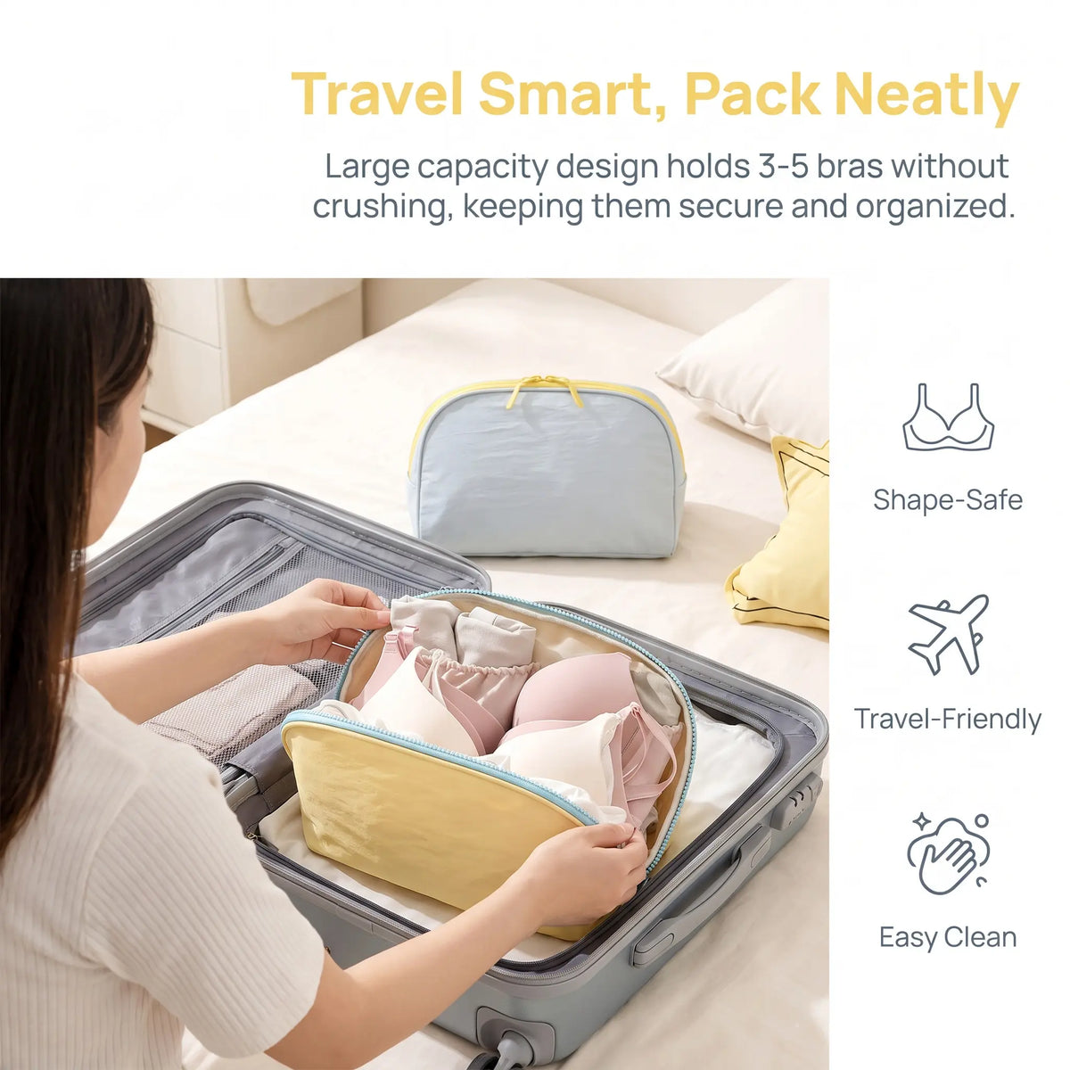 3-in-1 Travel Underwear Storage Bag | Bra Panties Socks Organizer Pouch 🧳