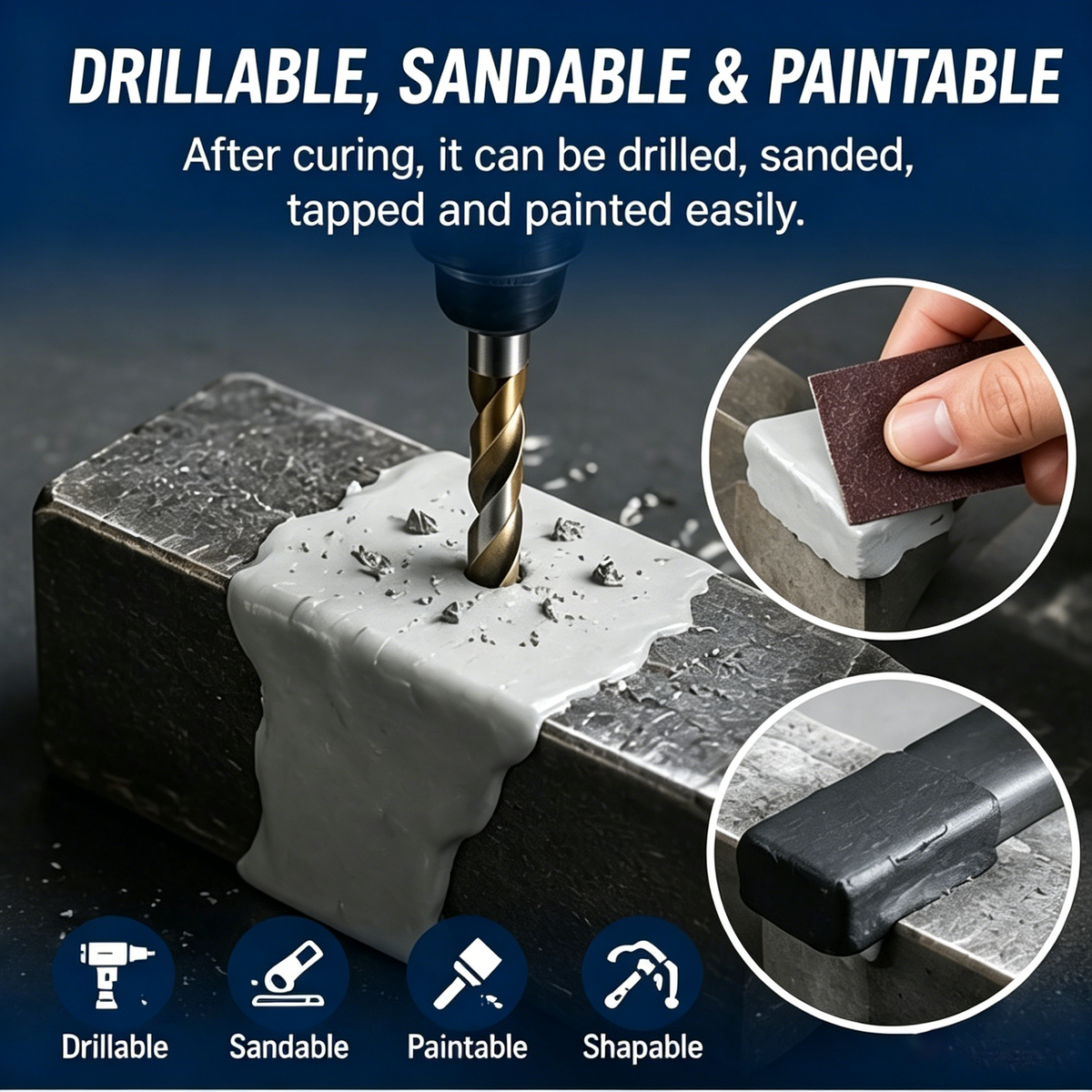 Steel Reinforced Epoxy Putty Waterproof Permanent Repair Adhesive🛠️