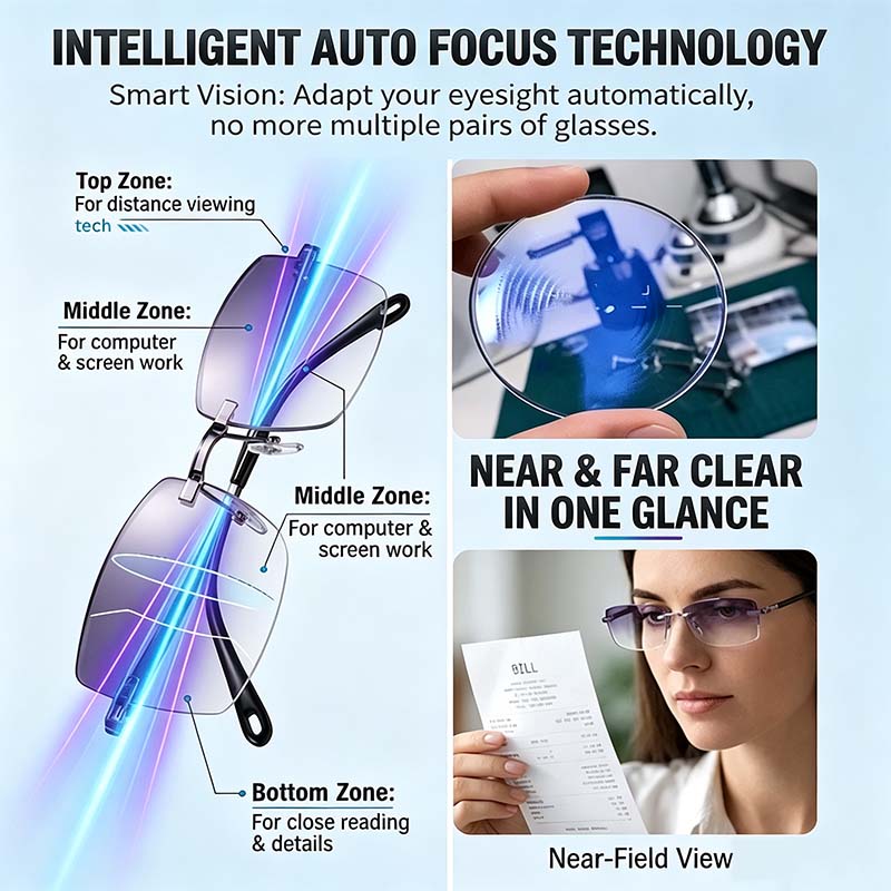 Smart Zoom Diamond-Cut Reading Glasses 👓
