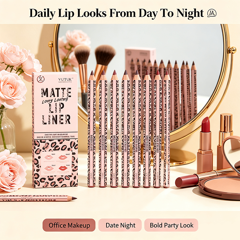 Full 12‑Color Lip Liner Set – Matte High Pigment, Long‑Lasting Non‑Fading 💋