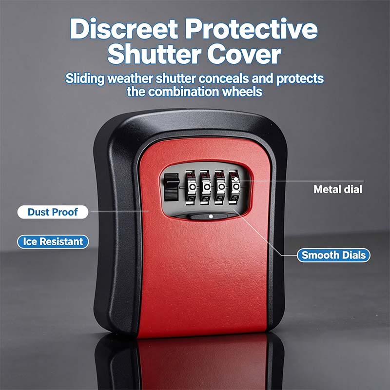 Wall Mount Key Lock Box - 4 Digit Combination Lockbox for Keys Safe Security🔑
