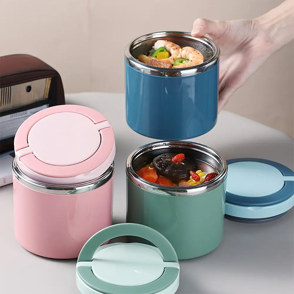 Stainless Steel Bento Style Boxed Lunch Box with Handle🍱
