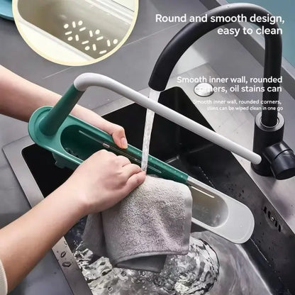 Expandable Sink Organizer Shelf - Waterproof Plastic Rack with No Mold Growth🛁