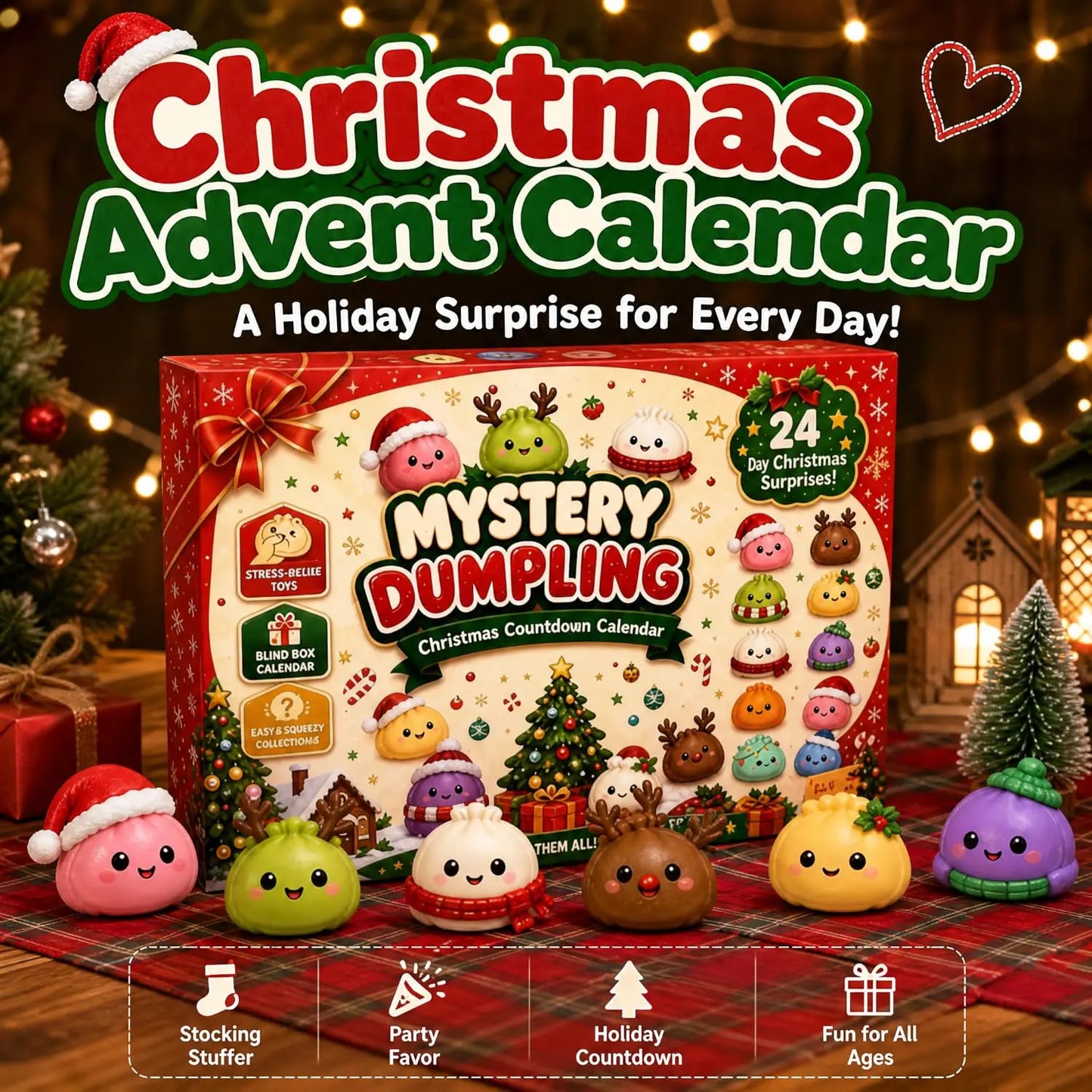 Christmas Squishy Advent Calendar 2026 Countdown Calendar 🎄
