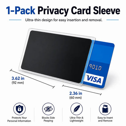 Anti-Spy Privacy Card Sleeve, Protective Card Holder with Privacy Film💳