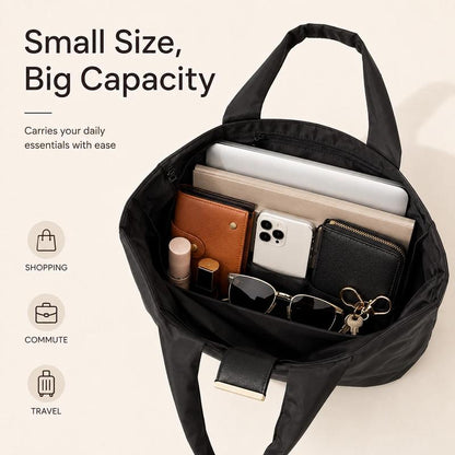 Compact Foldable Keychain Tote Bag, Expandable Reusable Grocery Shopping Bag with Key Ring🛍️