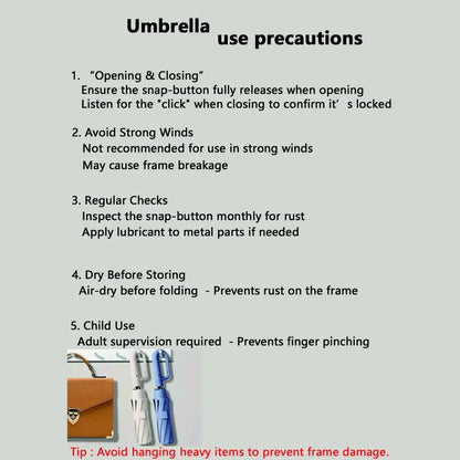Automatic Folding Umbrella,Portable Rain Umbrella with Loop Buckle☂️