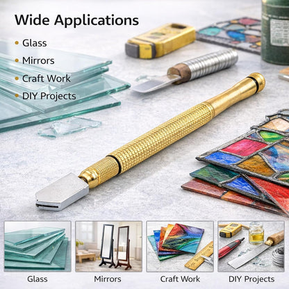 Diamond Head Glass Cutter Tool for 3‑15mm Glass & Mirrors🛠️