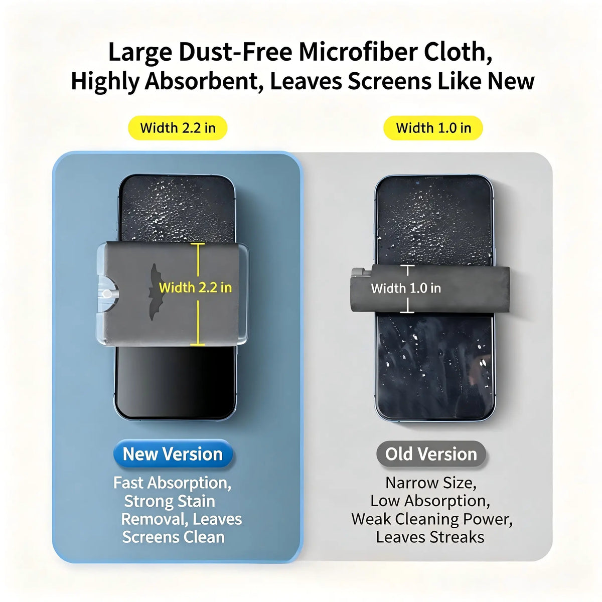 Portable Screen Cleaner Spray with Microfiber Cloth, Nano Streak-Free Cleaning 🧼