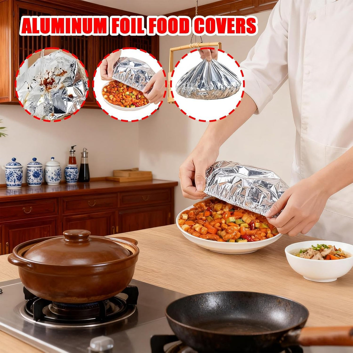 Food Insulation Cover, Premium Aluminum Foil Cover for Dining Table🍽️