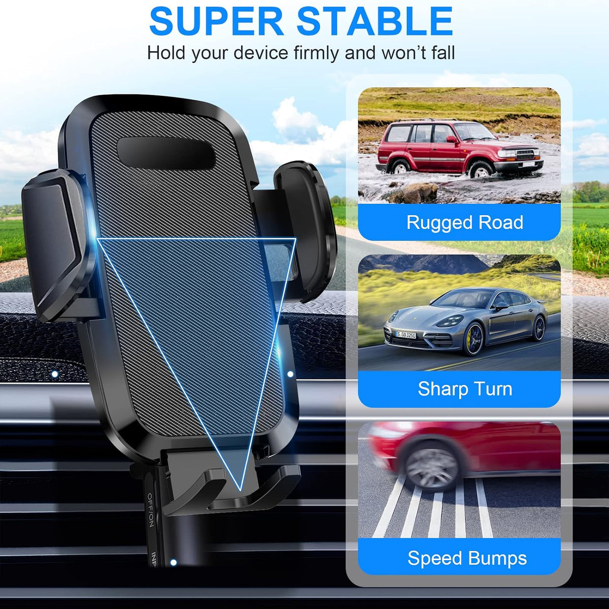 Car Phone Holder 2026 Ultimate Phone Holder for Your Car Windshield Dashboard Cell Phone Car Mount📱