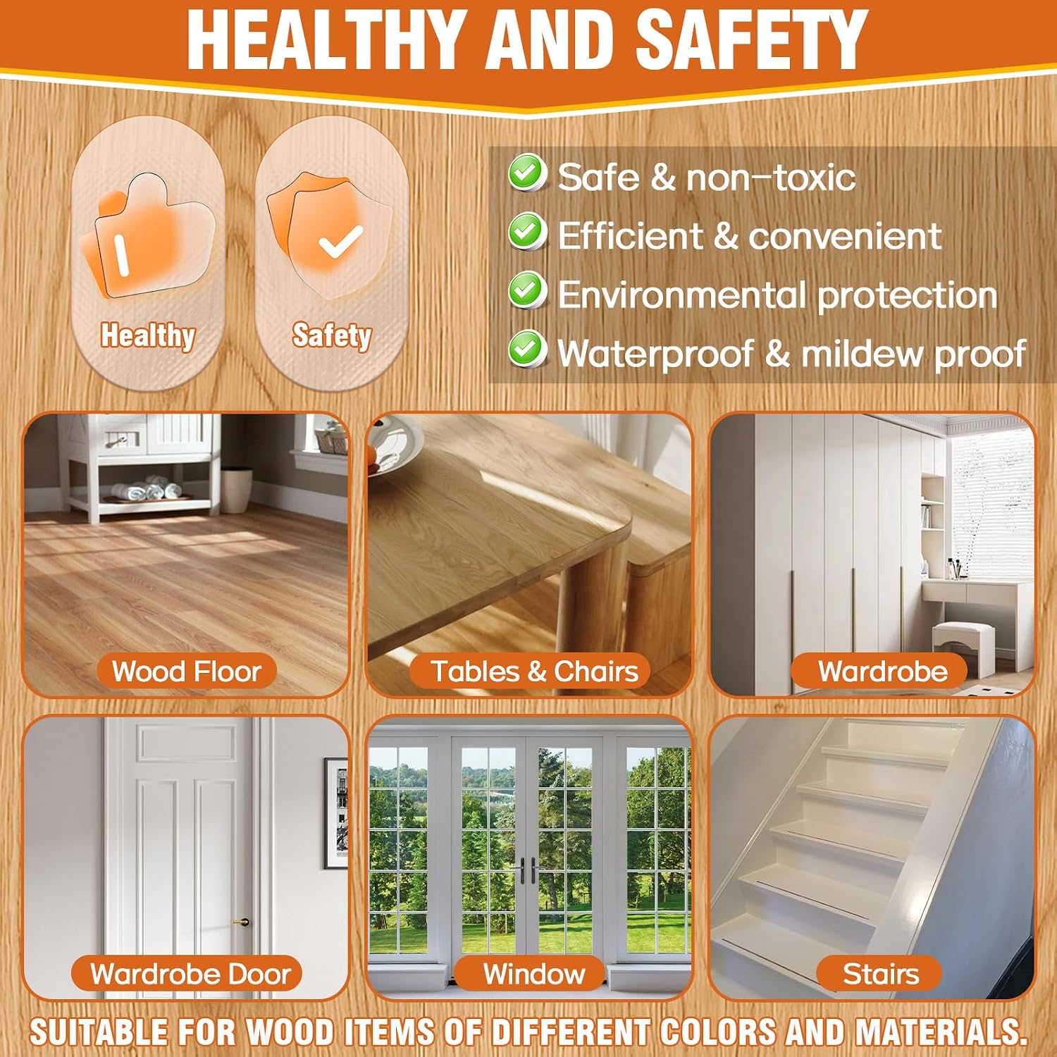 Wood filler suitable for multiple wooden furnishings