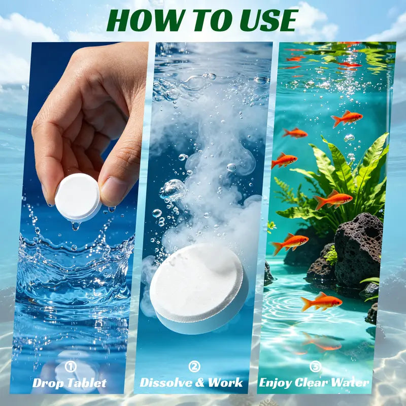 Aquarium Water Purification Tablets | Clear Cloudy Water Safely 🐠