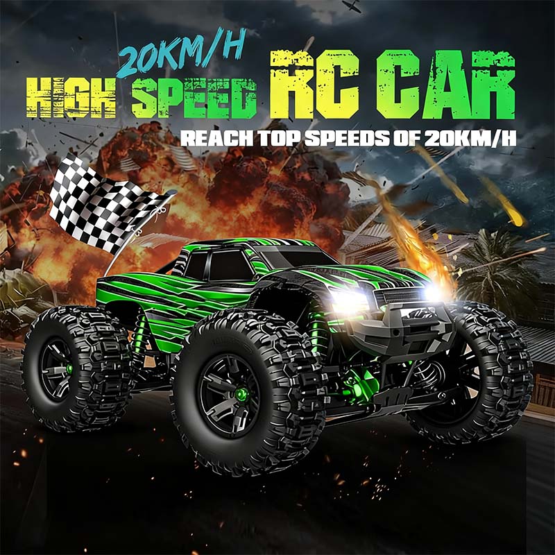 Green 4WD Brushless RC Monster Offroad Truck
