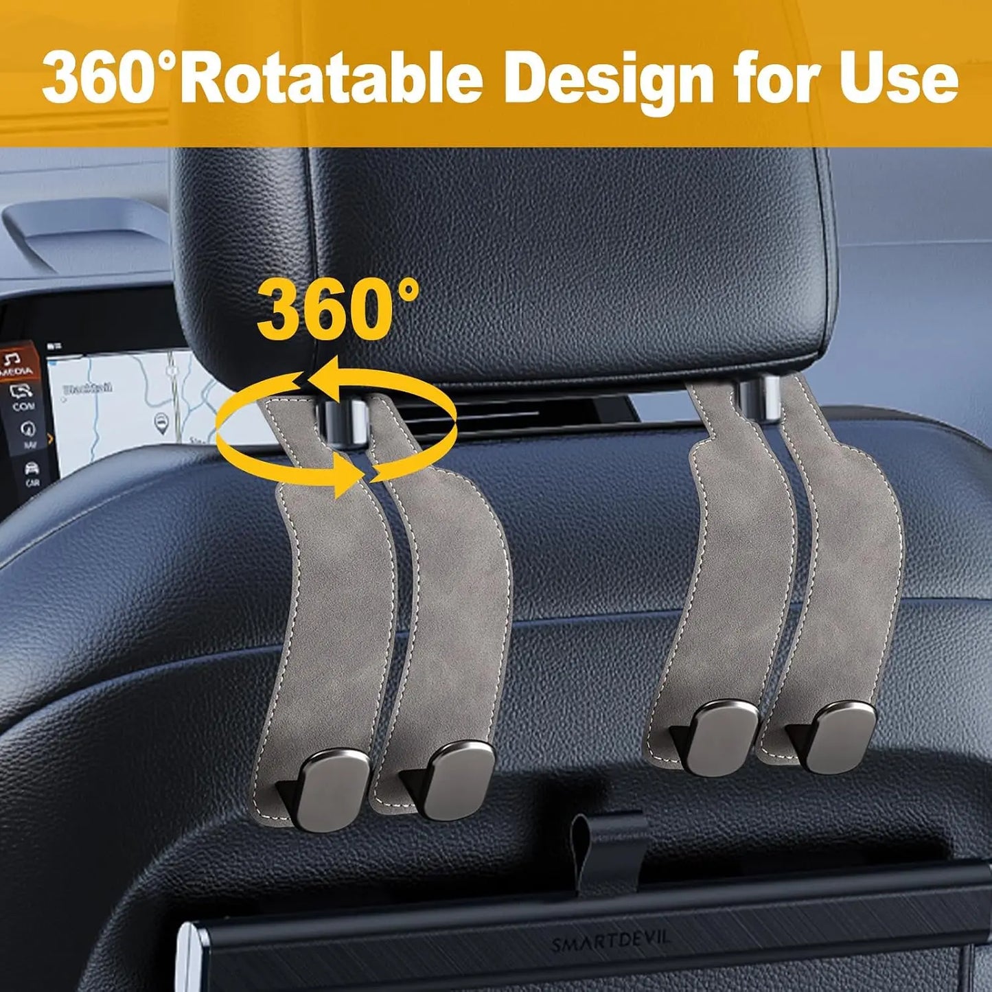 2‑Pack Car Purse Hook, Purse Hook for Car Seats Headrest, Car Seat Hooks 🚗