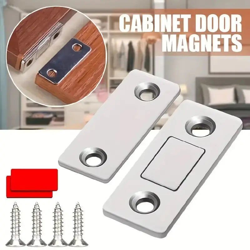 12-Pack Ultra Thin Cabinet Magnetic Door Catch Stainless Steel, Satin Nickel 🧲