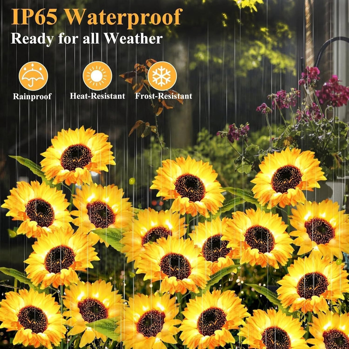 🌻Solar Sunflower Garden Lights – Realistic LED Flower Stakes