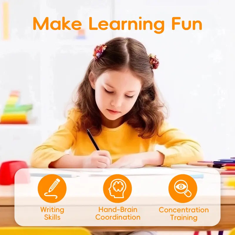 Kids Reusable Writing Workbook, Early Learning Gift🖍️