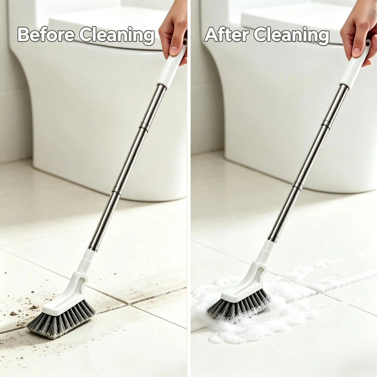 Adjustable Length Stainless Steel Telescopic Long Handle Crevice Cleaning Brush 🧹