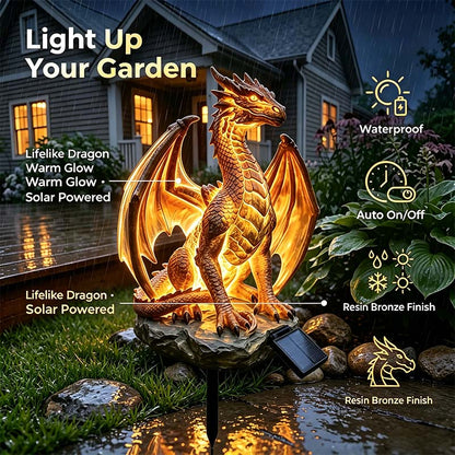 Solar Dragon Garden Statue Light🐲