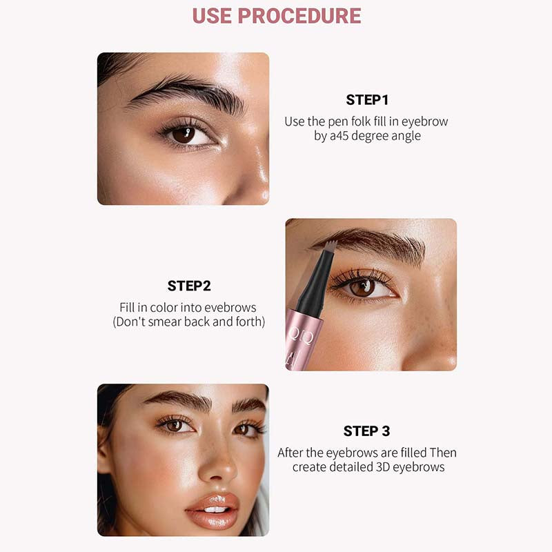 🖌️ Waterproof Micro-Fork Brow Pencil – Natural Hair-Like Brows👁️