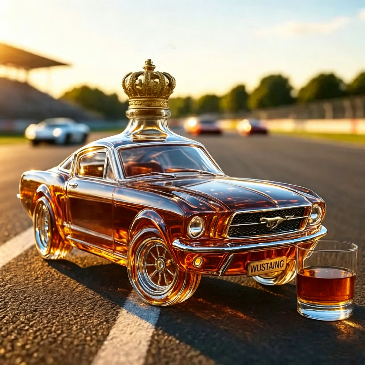4 Styles Whiskey Decanter, Car Shaped Glass Bottle