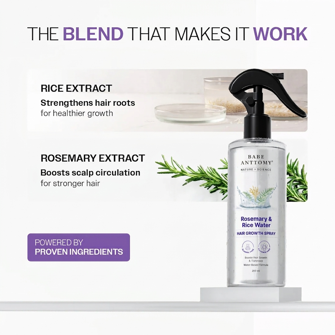 Rosemary Water with Rice Water-Smooth and Silky Hair🌿