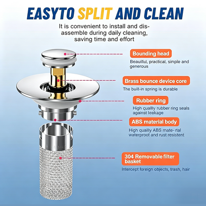 Bathroom Sink Drain Strainer, Pop Up Sink Drain Strain, Bathroom Sink Stopper✨