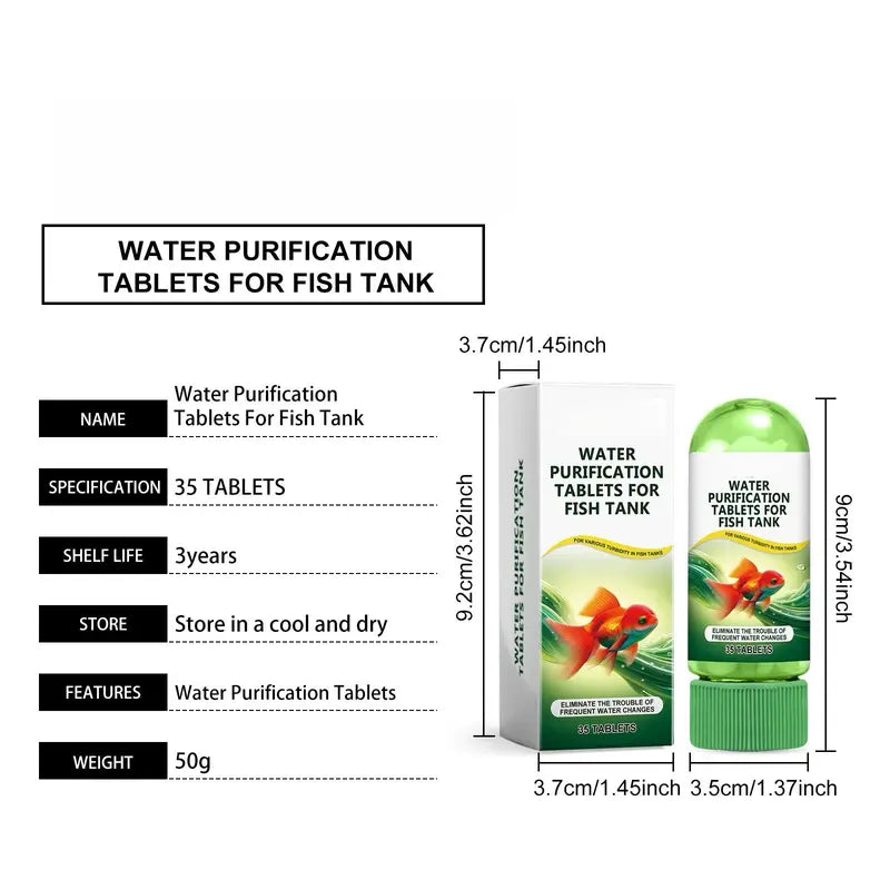 Aquarium Water Purification Tablets | Clear Cloudy Water Safely 🐠