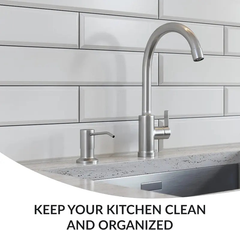 Soap Dispenser for Kitchen Sink Brushed Nickel Stainless Steel Countertop💧